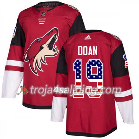 Arizona Coyotes tröja Shane Doan 19 Röd USA Flag Fashion 2017-2018 Adidas Authentic - NHL Tröjor Herr